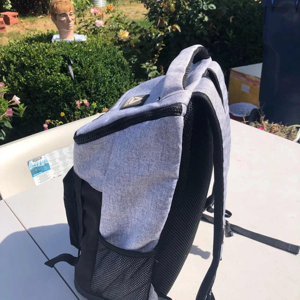 Reebok Bobbie Top Loader Two-Tone Grey and Black Daypack Backpack
